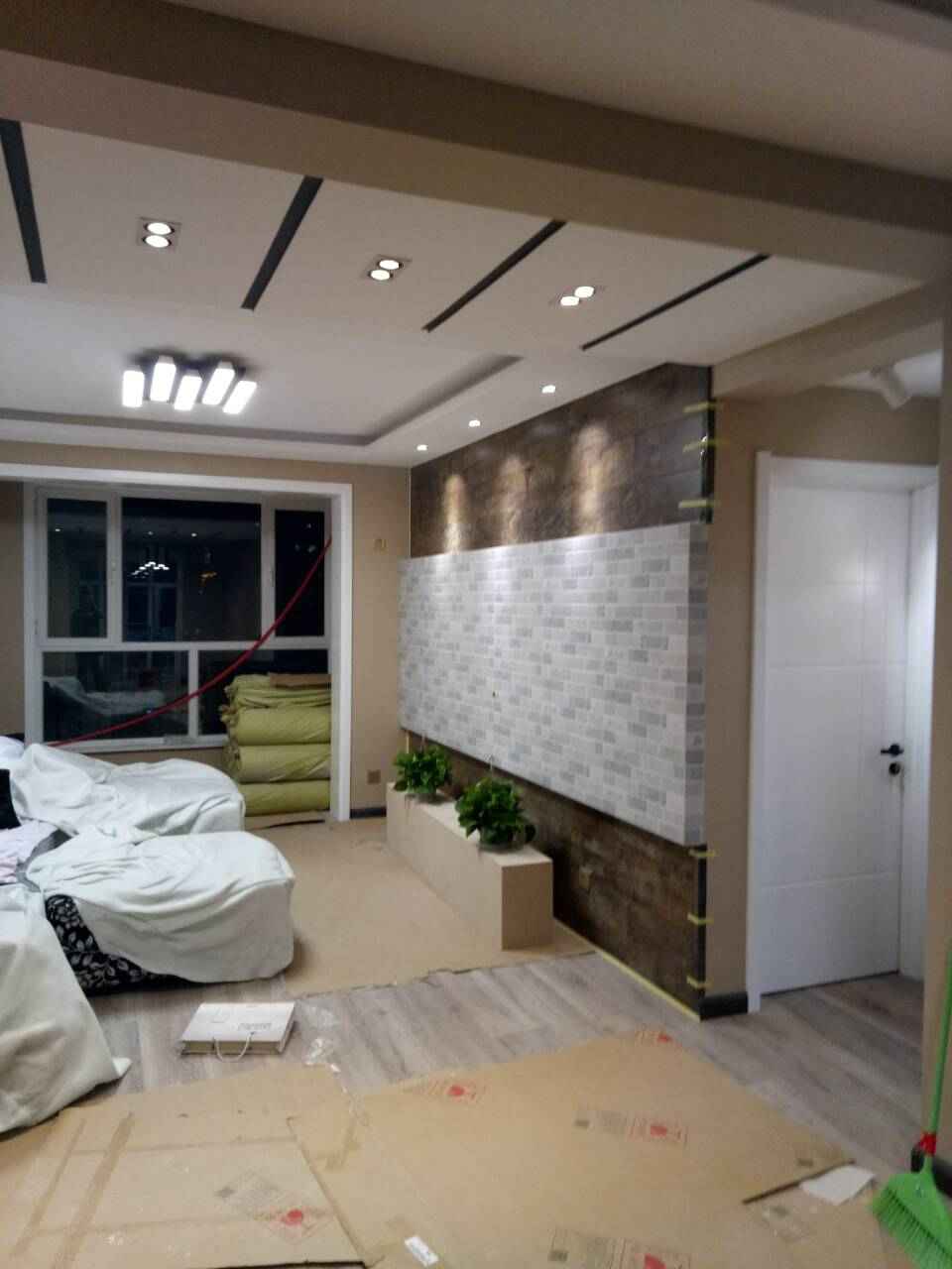 实际拍照客厅电视背景效果